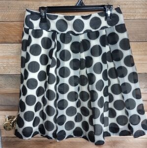 The Limited A-line Polka Dot Pleated Lined Back Zipper Size Medium.